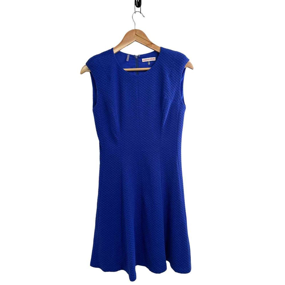 Rebecca Taylor Blue Fit & Flare Ponte Dress Size 4‎